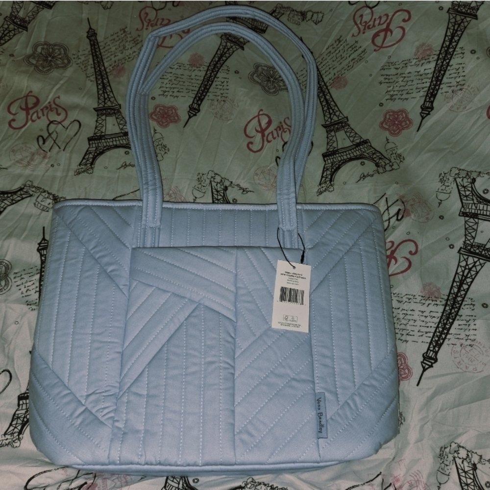 Vera Bradley Blue Quilted Tote Bag - Picture 2 of 6